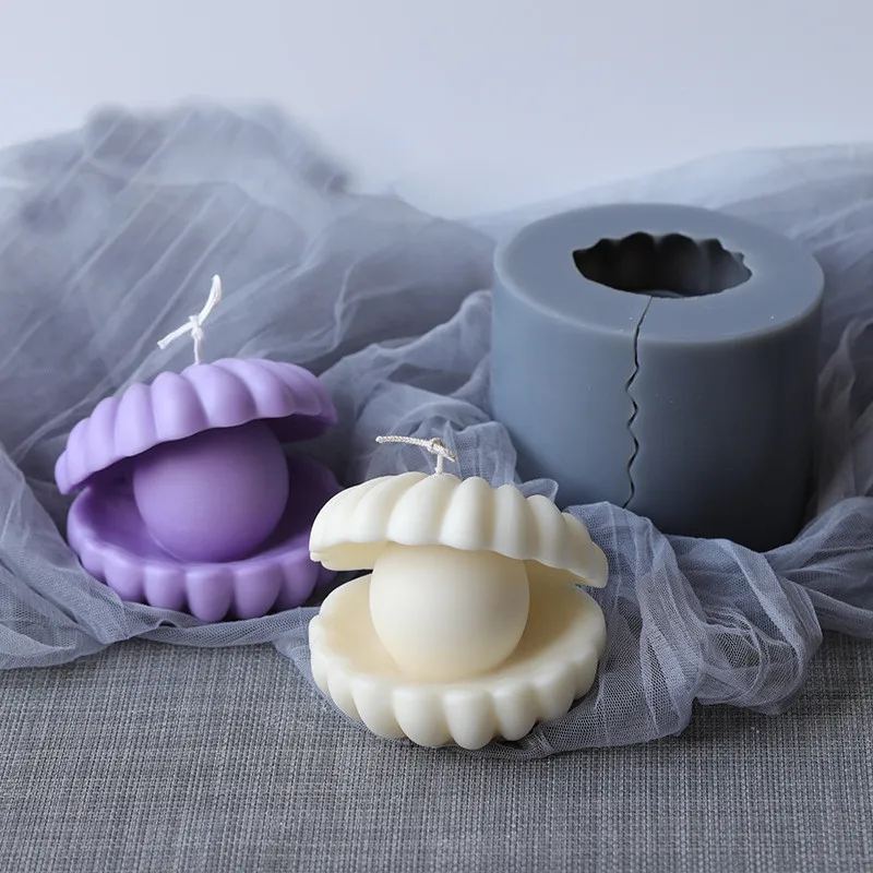 

B-3089 DIY big pearl shell candle mold INS home decoration scented candle silicone mold