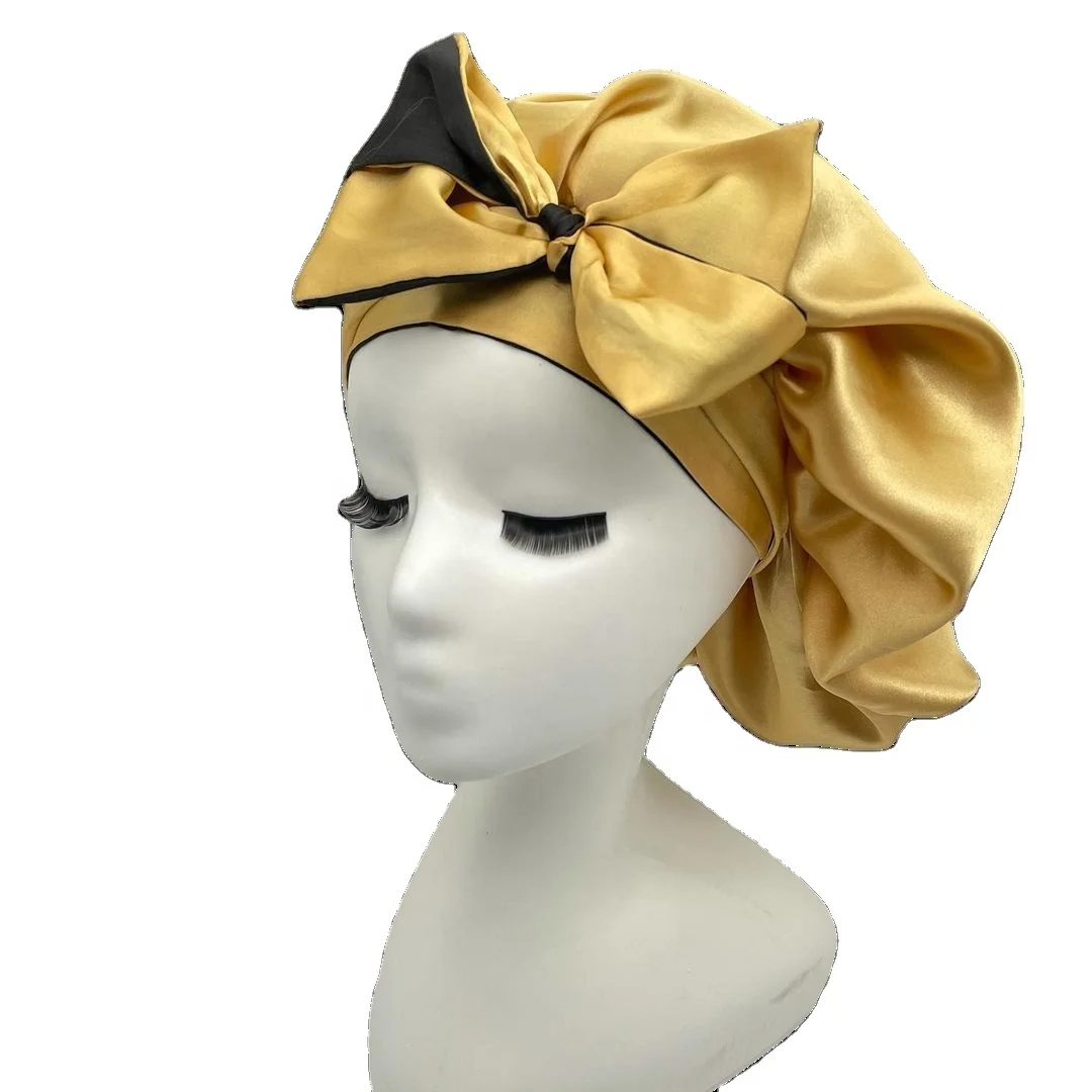 

New Designer Extra Large Double Layer Tie Bonnet With Scarf, Customized