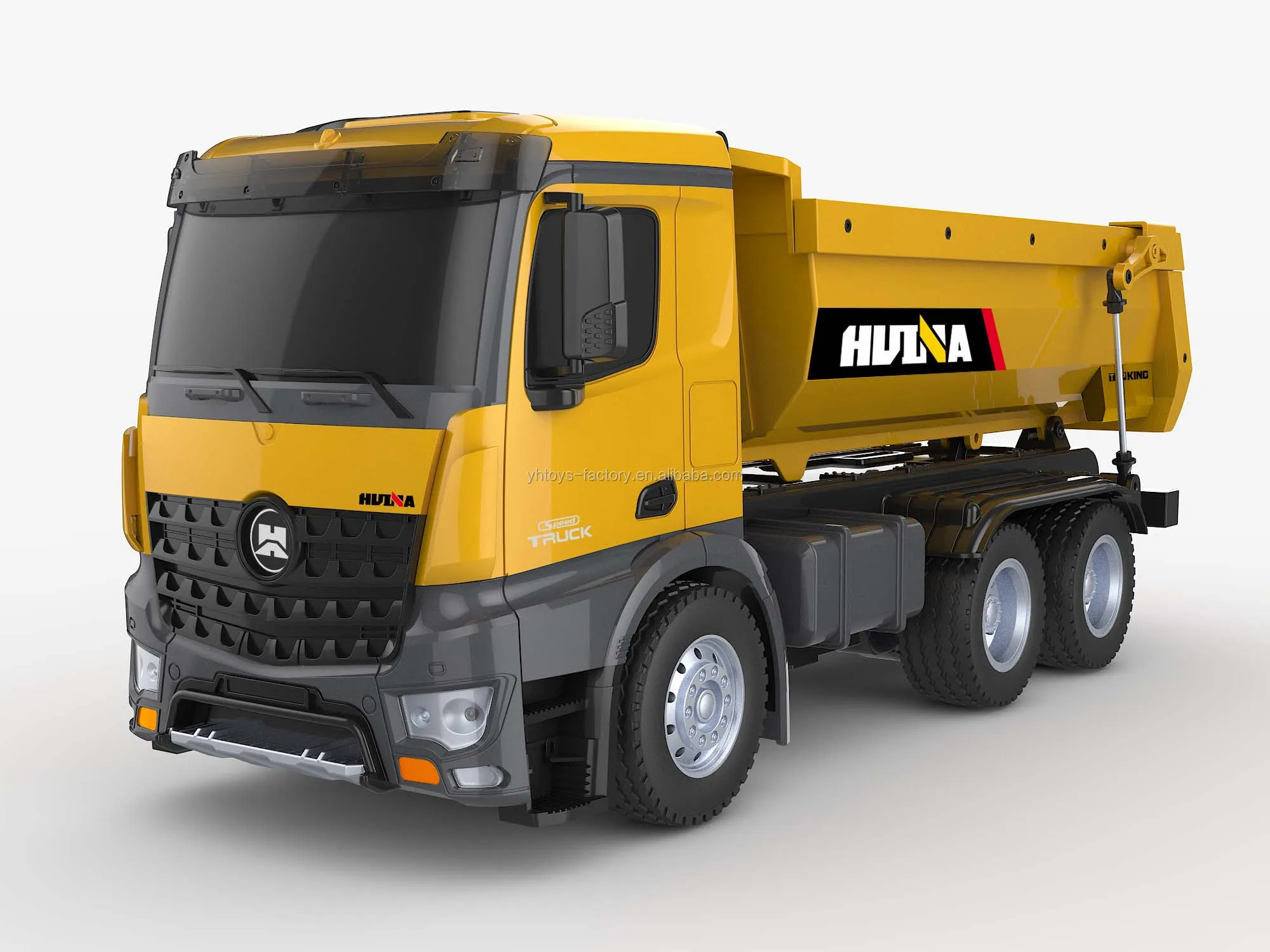 HUINA TOYS 1573 1/14 10CH Alloy RC Dump Trucks Engineering Construction Car Remote Control Vehicle Toy RTR RC Truck Gift for Boy