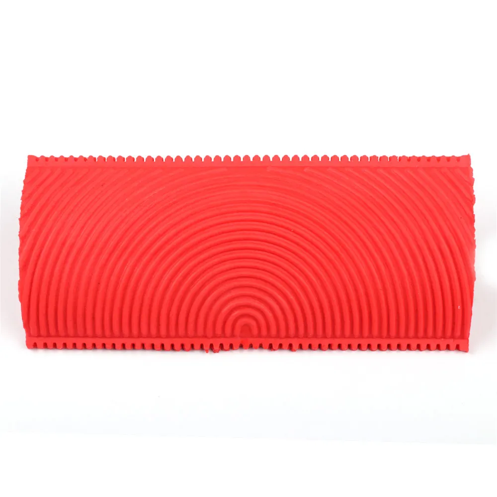 1pc Diy Rubber Red Wood Grain Graining Pattern Wall Paint Painting Tool