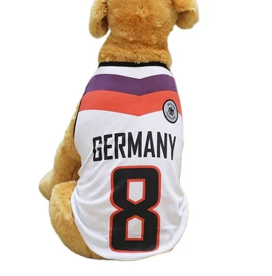 

High Quality Dog Sports Pet Clothes For Summer Custom Made Football Shirts