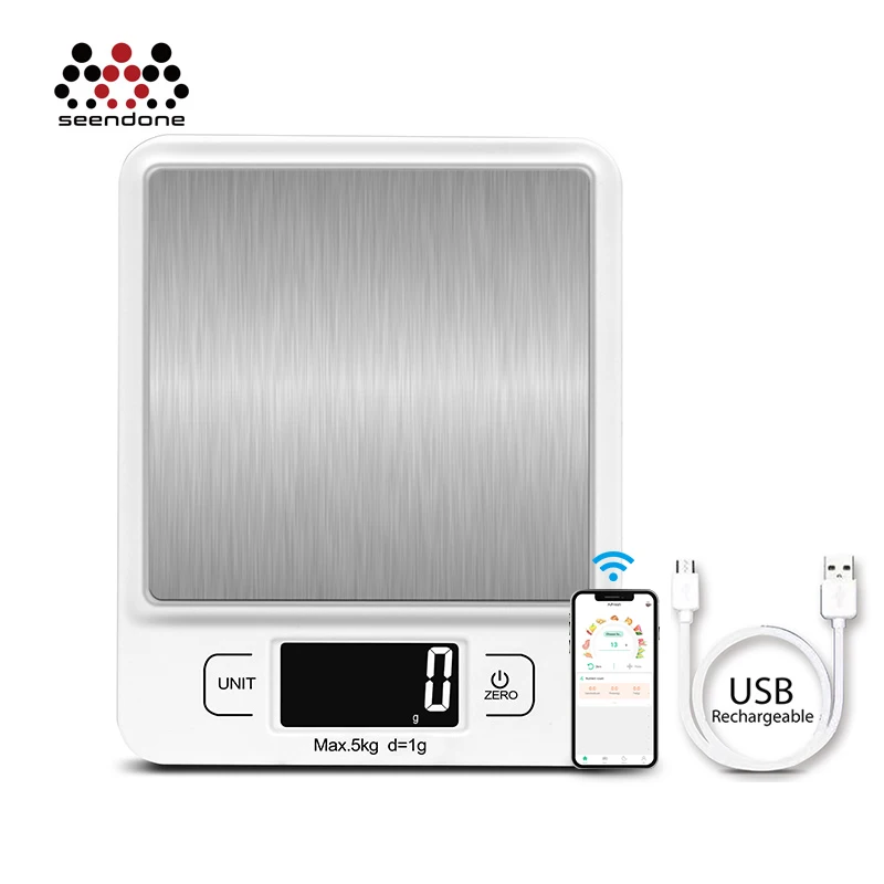 
Rechargeable Smart Digital Bluetooth Nutrition Scale Wholesale Kitchen Digital Food Electronic Scale 