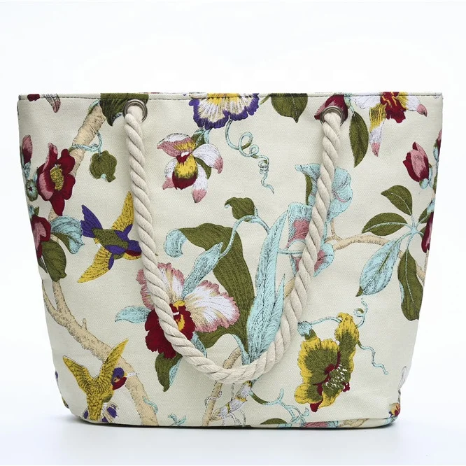 

Hot Selling Canvas Shoulder Custom Beach Bag Women Tote Handbag Bags Cheap Shopping Bags, Multi