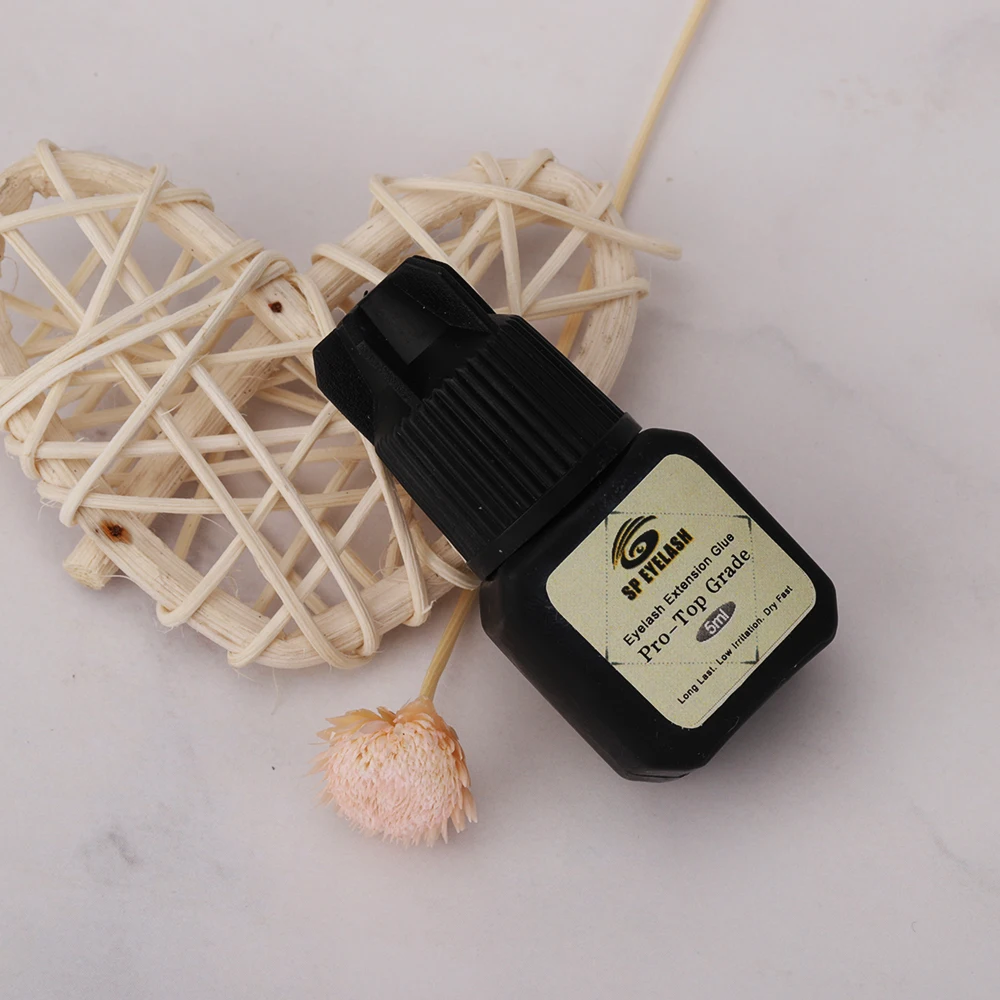 

Black Bottle glue for Eyelash Extensions SP Eyelash Wholesale Customized Luxury Packaging Eyelashes Extention Glue Adhesive, Black glue