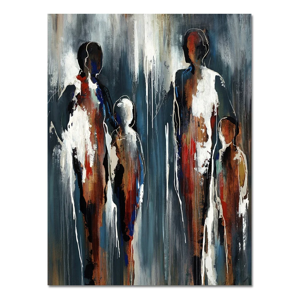 Dark Modern Creative Art Abstract Decorative Human Figure Acrylic Wall Painting