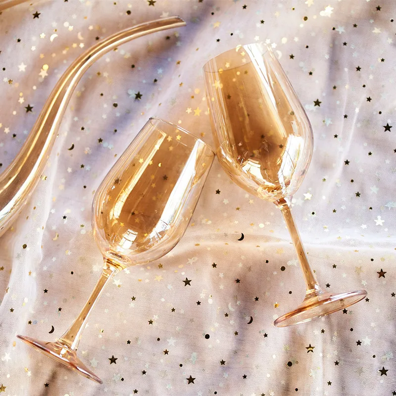 

Glassware Wedding Moet Amber Coloured Flute Champagne Red High Wine Glasses