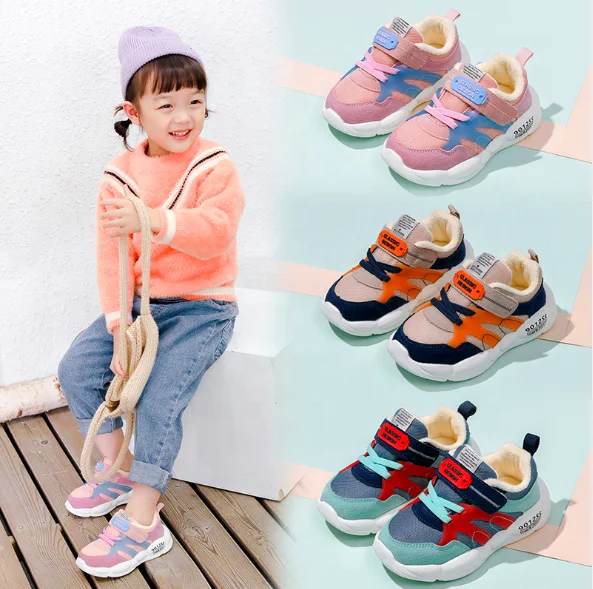 

2020 kids sport new design toddler running prewalk small baby boys and girls shoes winter keep warm baby casual shoes