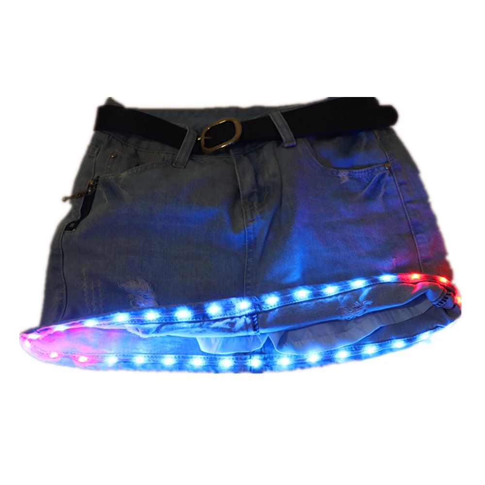 

Fashion Female Fitted Tight All-over Skirt Fashion Mini LED Sexy Skirt Party Nightclub Mini Skirts, Red