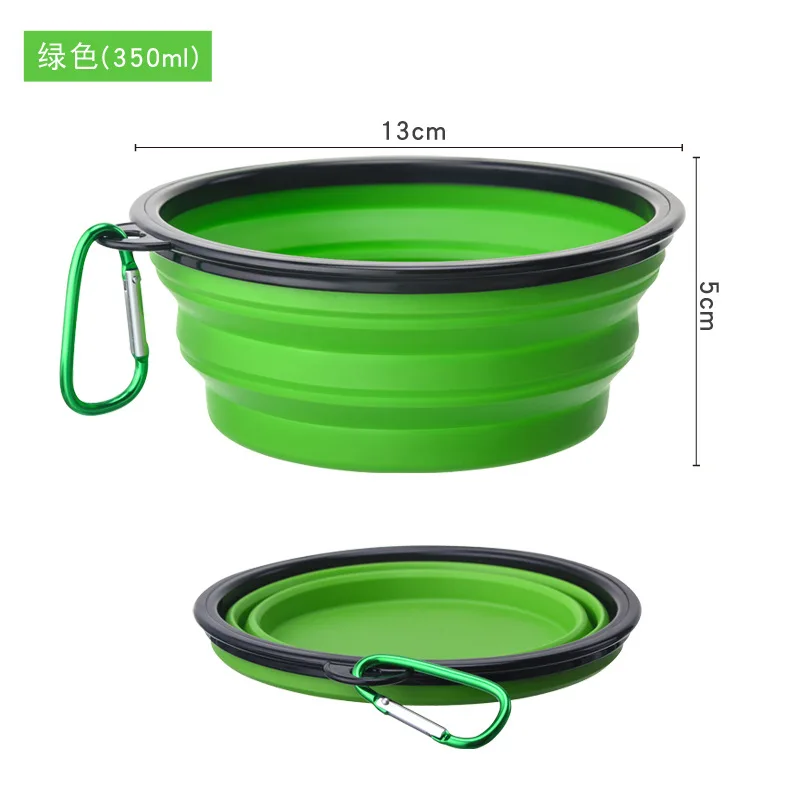 

Cat Food Dog Water Silica Gel Pet Folding Bowl, Optional