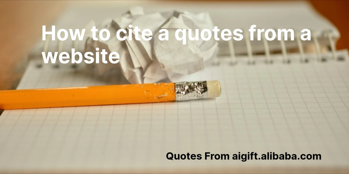 how to cite a quotes from a website