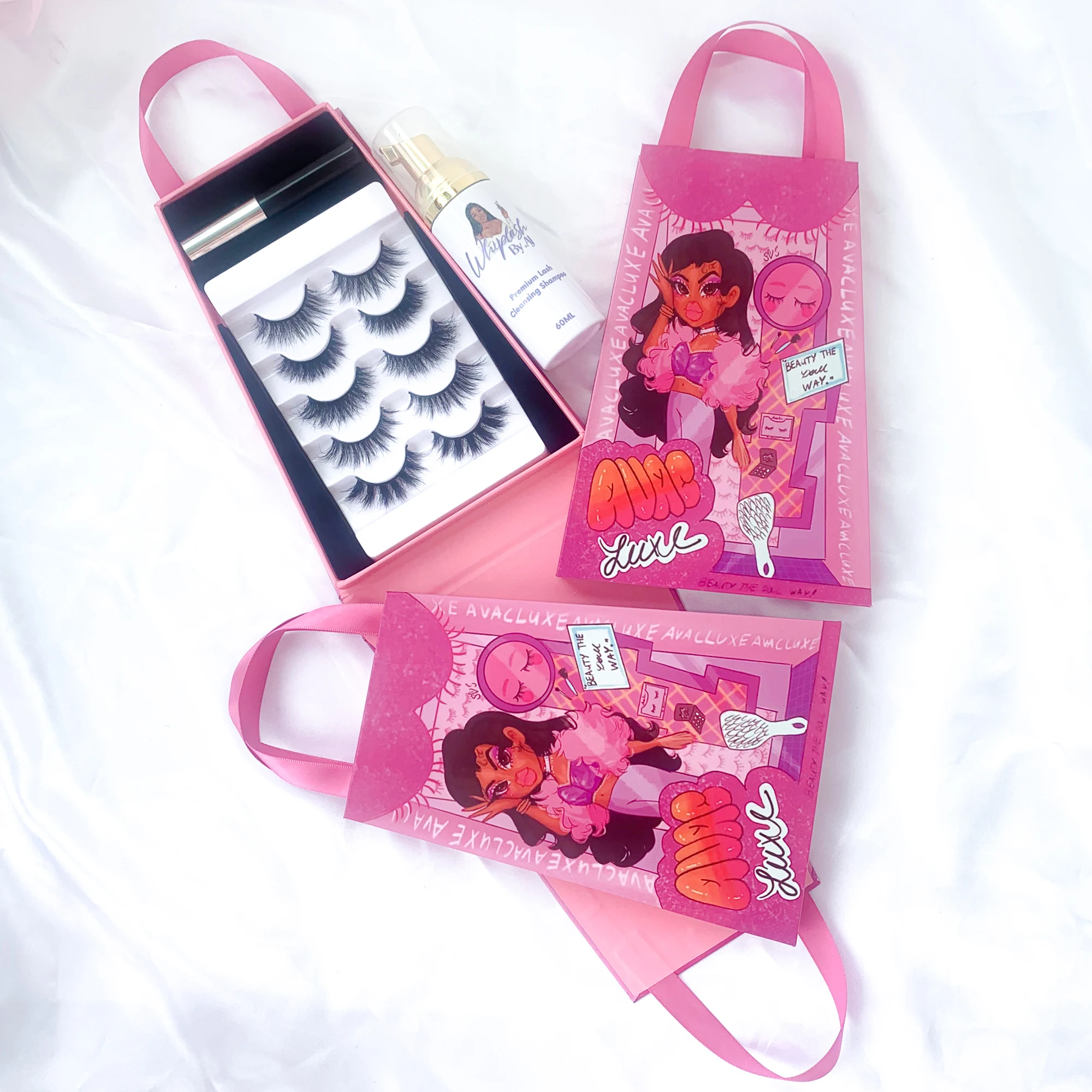 

Lash factory wholesale all kinds of lash kit full strip eyelashes empty custom lash book