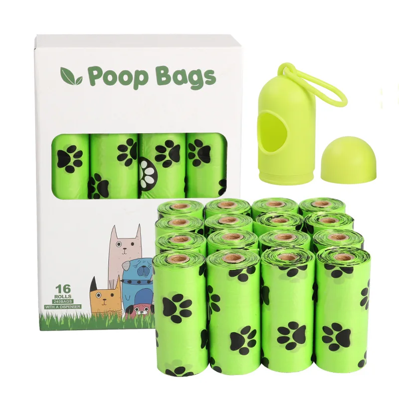 

Fully Compostable Disposable Poo Bag Customized Pet Biodegradable Corn Starch Dog Poop Bag With distributor, Green/white/black/red