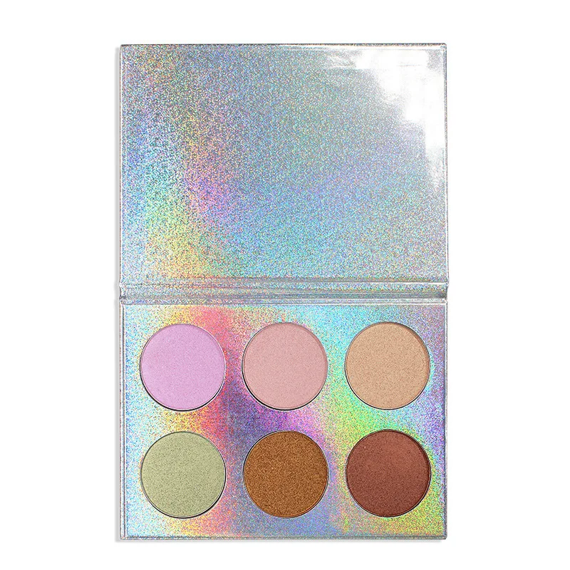 

High Quality 6 Colors Highlighter Trimming Brightening Highlighter Palette With Customized Label