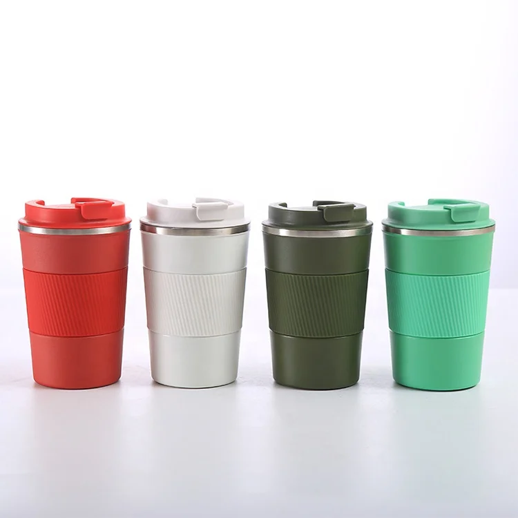 

Fuguang Double Wall Coffee Mug Silicone Stainless Steel Vacuum Coffee Tumbler with Lid in Stock