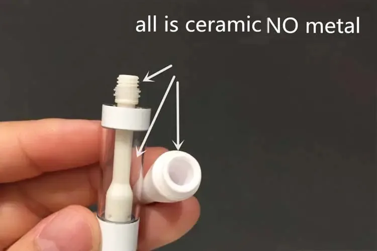 
innovative products 2020 lead free no metal 0.5 ml 1.0 gram full ceramic vaporizer cartridge 