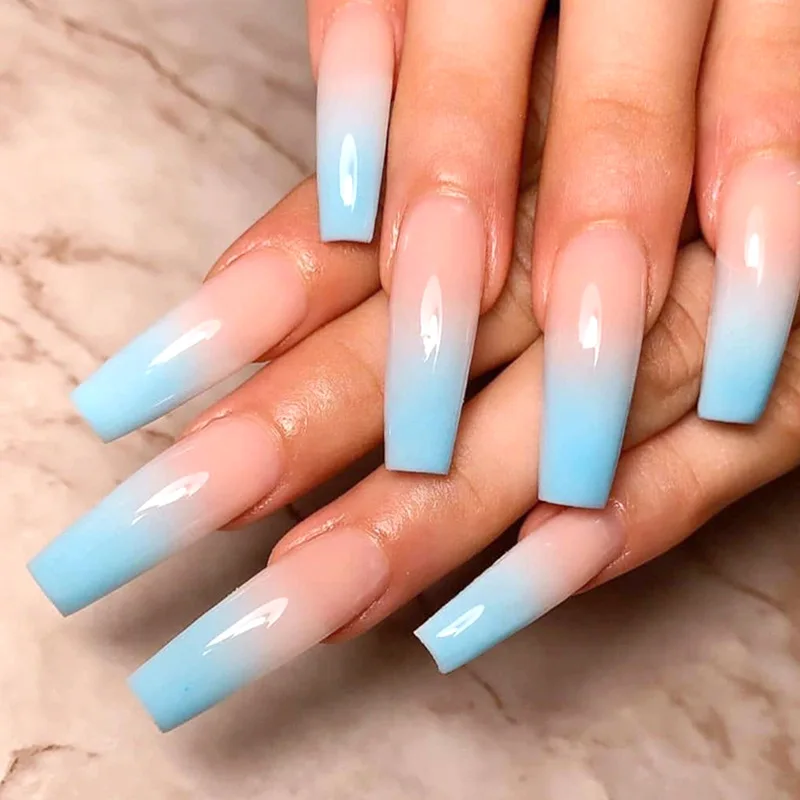 

2021 New Fashion Fake Nails French Style Press on Nails Tip