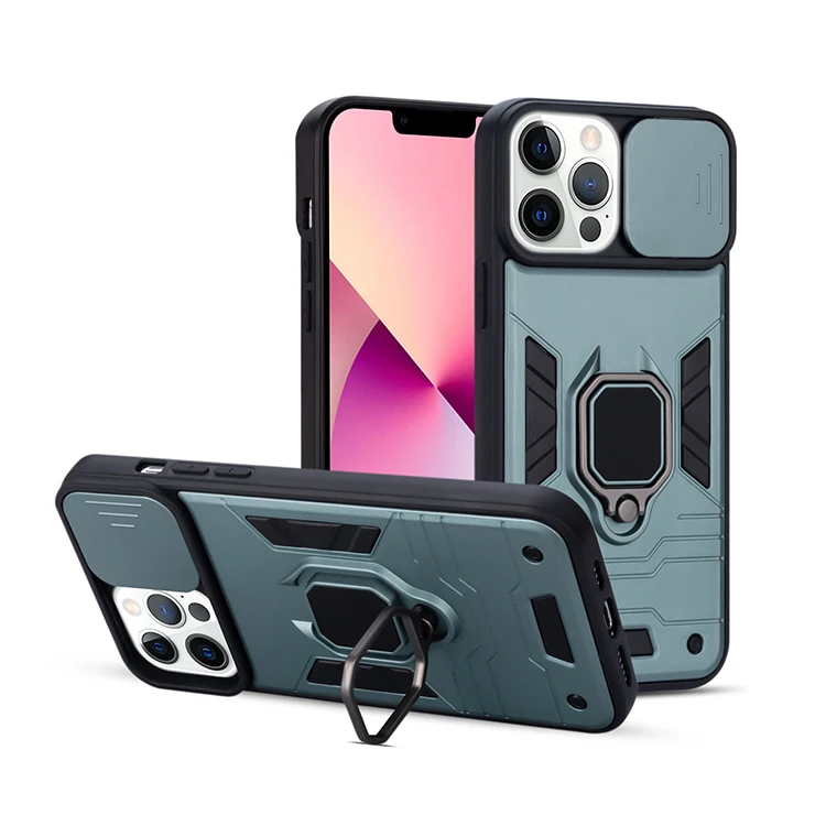 

Newest Mobile Accessories Back Cover For iPhone 13 Pro Max Case Military Armor KickStand Cases For iPhone 11 12 Case, 6 colors