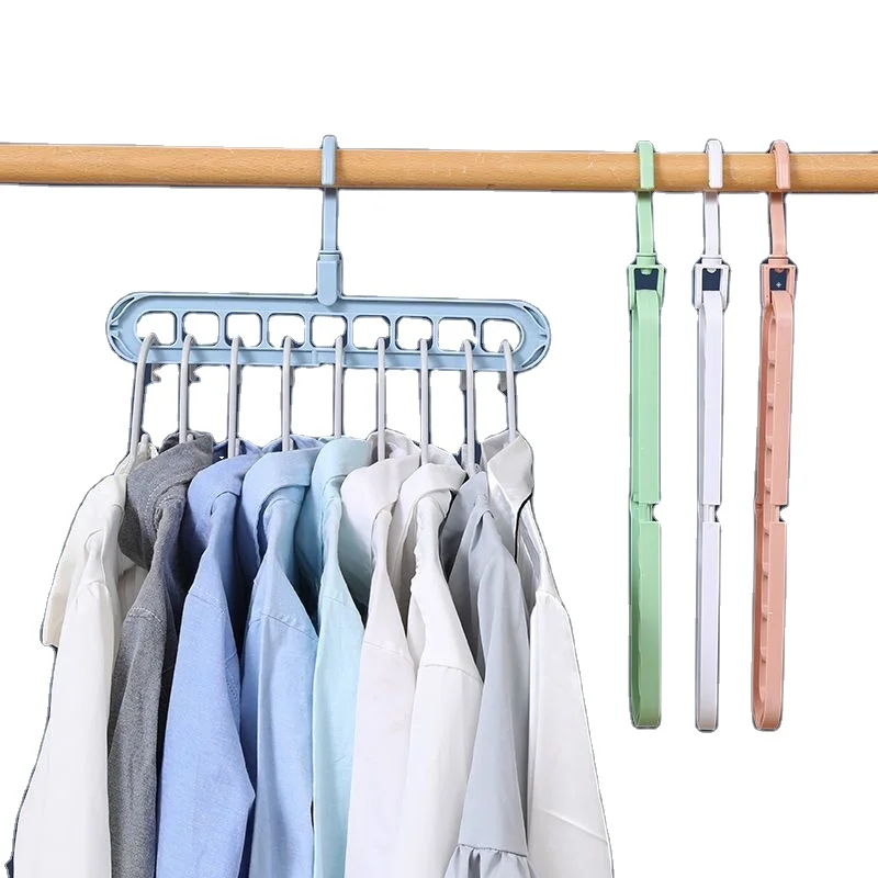 

Multifunctional Rotating Nine-hole Hanger Creative Plastic Storage Hanging Clothes Rack