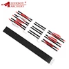 Linkboy Archery 3-Take-Down Convenient Spine500 Carbon Arrows with Plastic Vanes Compound Recurve Bow Carbon Archery arrow