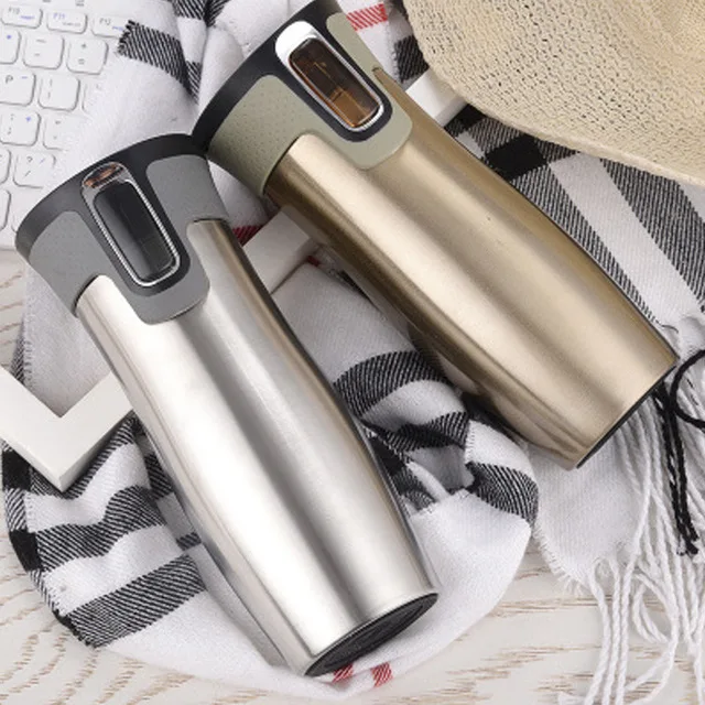 

Seaygift double walled stainless steel tea flask hot and cold drink water bottle insulated coffee vacuum flask thermos, Black/white/red/silver/gold