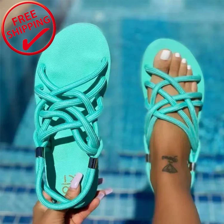 

Flat sandals sandalias para mujer summer beach platform sandals 2021 women