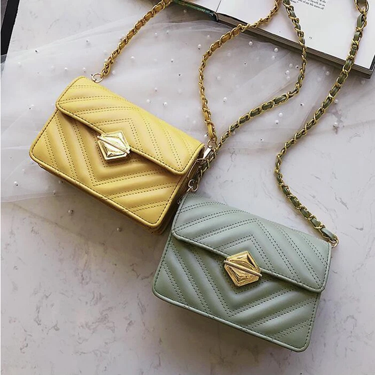 

Hot Sell Korean Single Shoulder Lattice Handbags Designer Woman Luxury Hand bags 2020 Women, Green,yellow,white,black