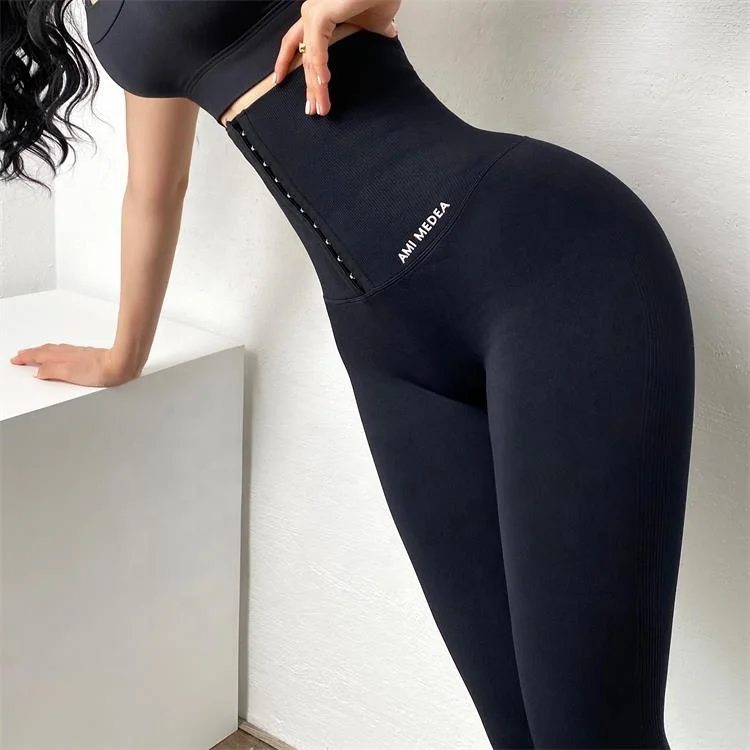 

Elastic Seamless Leggings Stretchy Sportswear Sweat Shaper Waist Trainer Women Shapewear Squat Proof Leggings Corset Leggings