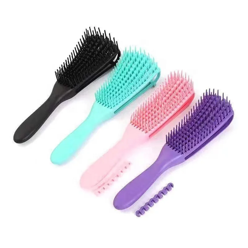 

Multi-function hair massage comb straight ribs plastic comb Detangling hair combs Ready to Ship, Muliti-color