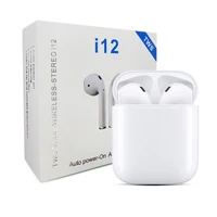 

2019 Factory Wholesale i12 tws Pop-Up 5.0 Earbuds Blue Tooth Wireless Headphone