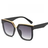 Hot men and women outdoor travel fashion personality large frame UV400 sunglasses