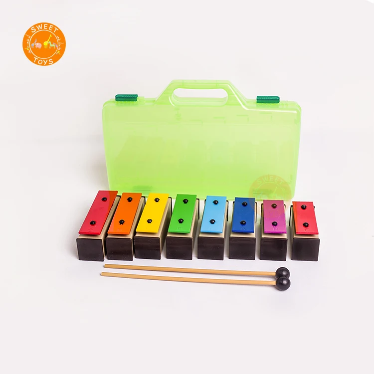 Glockenspiel Instrument Buy ENNBOM Xylophone Glockenspiel 8 Notes Chromatic With Green Case Resonator Bells