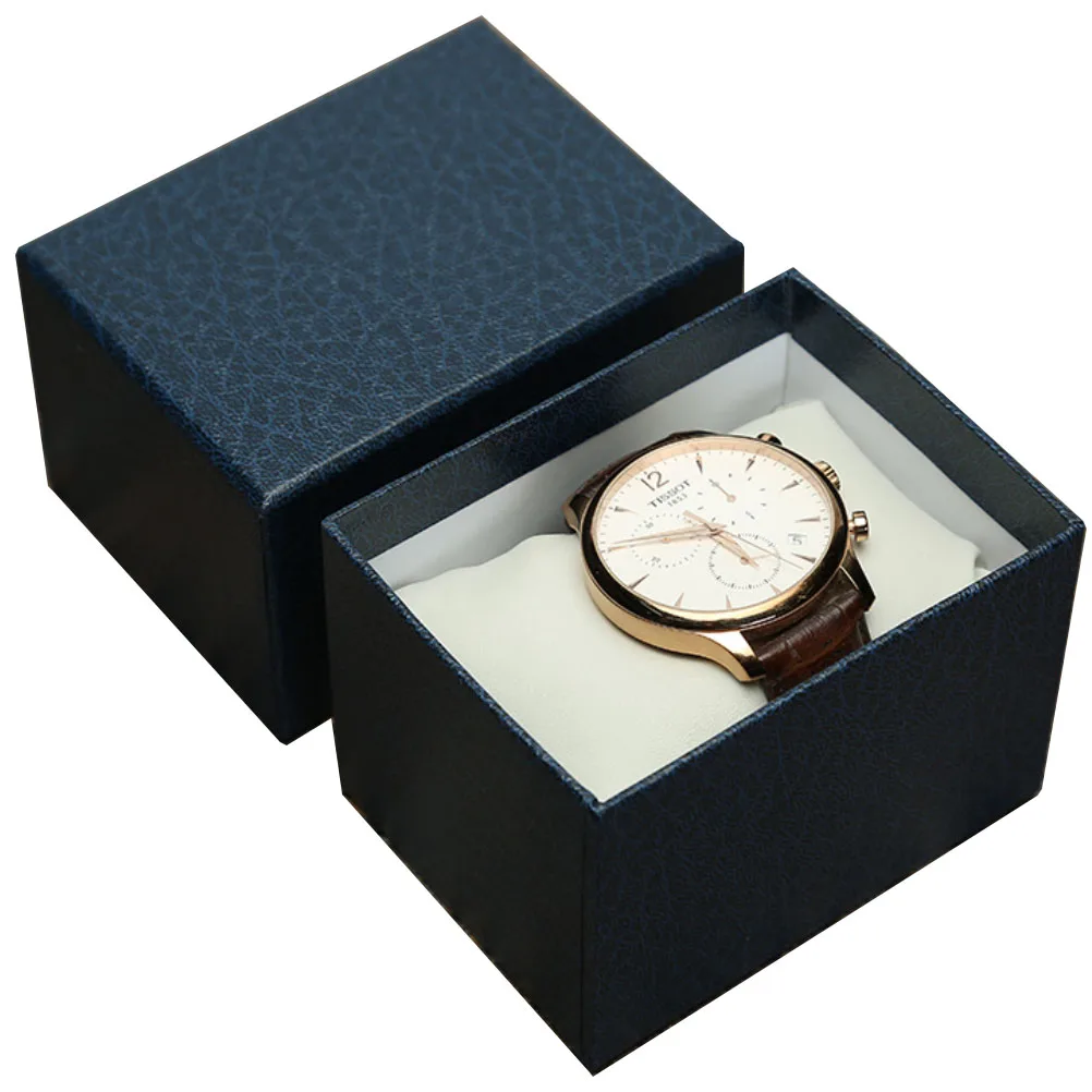 

Hot Selling PU Leather/Paper/Wood/Velvet Luxury Gift Multifunction Set Men Box Watches Packaging, Black, red, blue