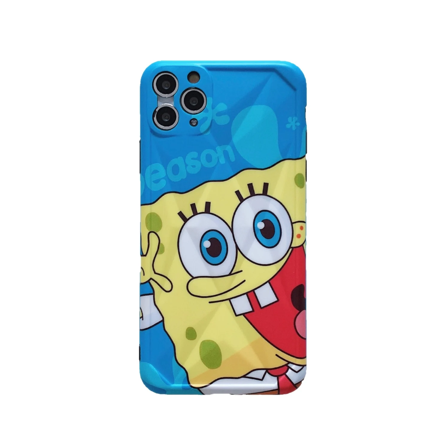 

Cute cartoon SpongeBob Stitch Pai Daxing Silicone Soft Phone Case for iPhone 12, Colors optional