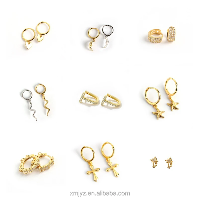 

14K 18K 24K gold Color Plated earring Geometric Jewellery Earings Spiral Brass Earring for women