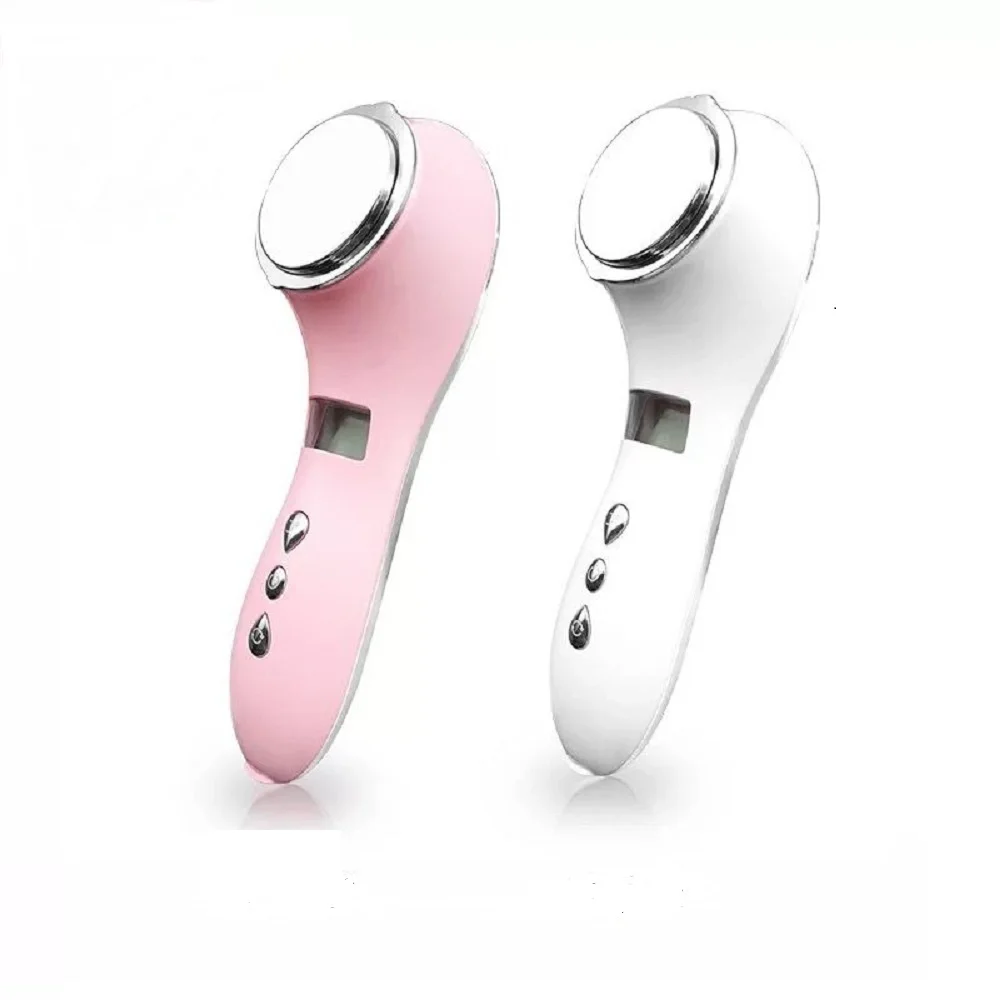 

2020 Multifunction Beauty Machine Face Ultrasonic Electric Facial Massager Microcurrent Face Lift Skin Tightening Machine, Pink,white