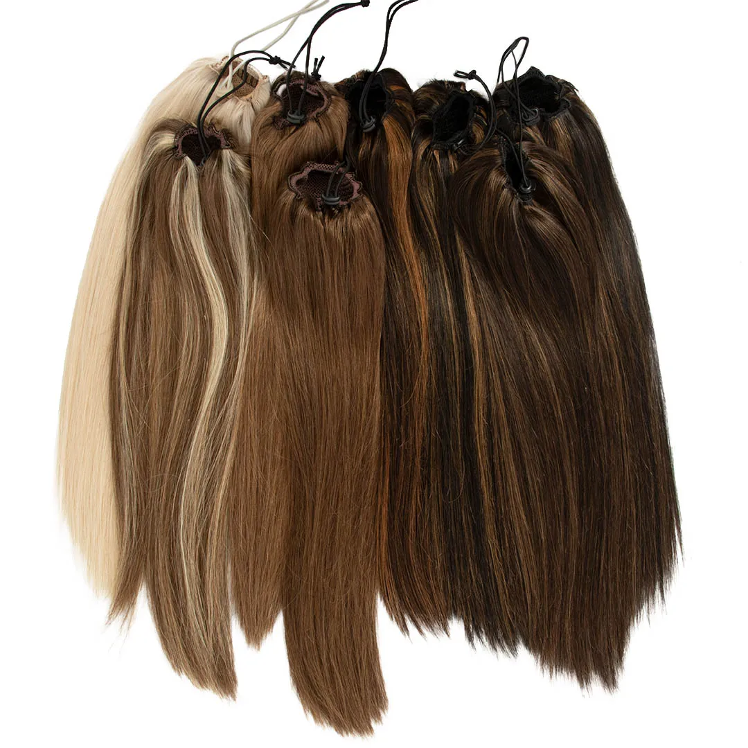 Wholesale Cheer Team Ponytail Hair Extension Mix Shade Color Drawstring Ponytail