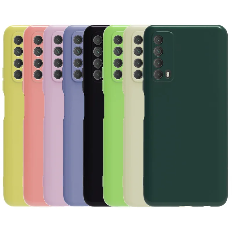 

for Huawei P Smart 2021 Huawei Y7A silicone mobile phone case mate30 liquid silicone protective cover mobile phone bags, Black, red,pink,dark green,light green,yellow,purple,grey,customized