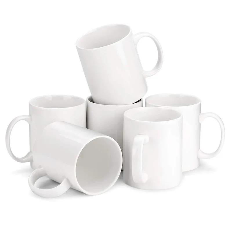 

Zogifts Porcelain Blank White Ceramic Cups Sublimation Mug, Color