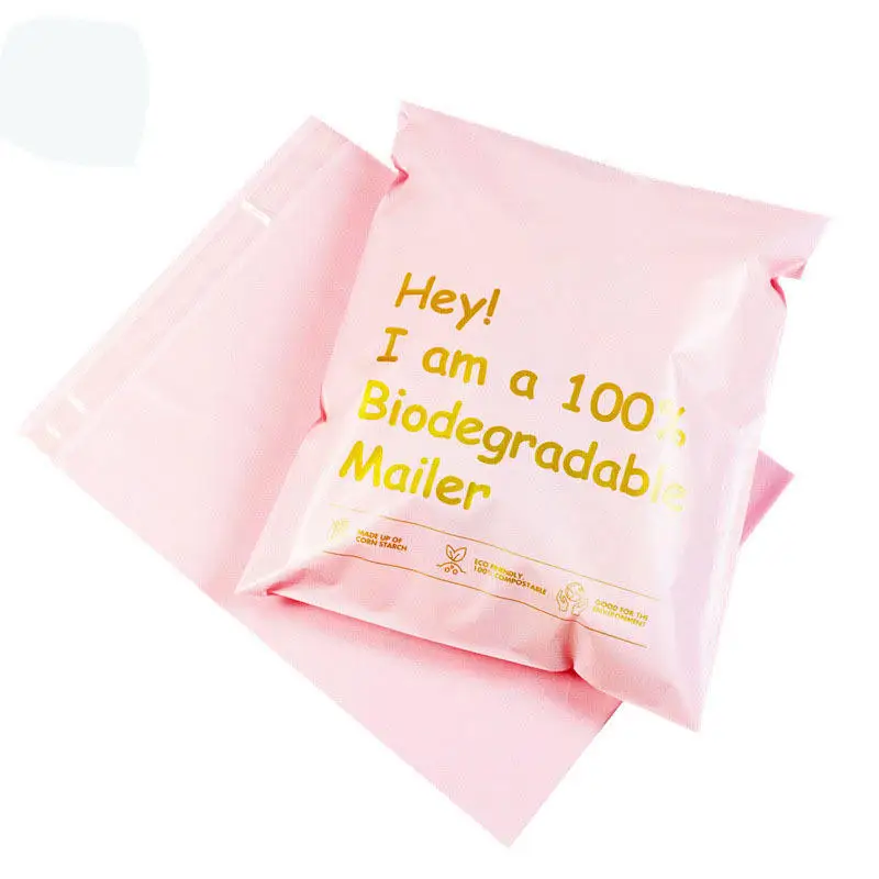 

Poly Mailer Pouch Biodegradable Plastic Bag cornstarch Mailers Ecofriendly Compostable Mailing Bags Pink Packaging Polymailers