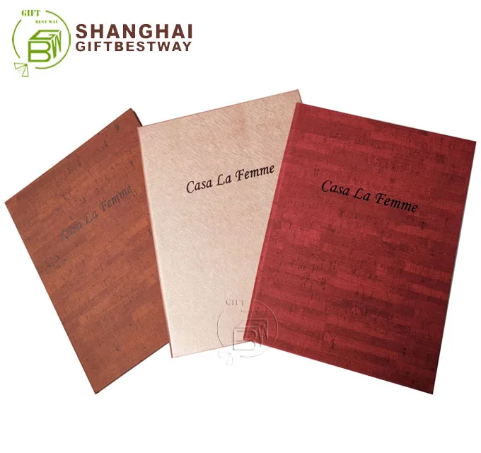 Hi Quality Genuine Leather Menu Covers A4 Pu Wood Menu With Low Moq