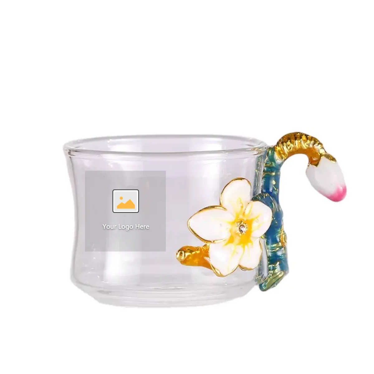 Color Enamel Water Glass Flower Tea Cup Rose Coffee Mug With Handle And Crystal Spoon For Drinking Water Tea Business Gift Buy Enamel Glass Cup Creative Gift Items Business Gift Product On Alibaba Com