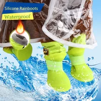 

Lovogaer Silicone Fur Dog Rainshoes Boot Waterproof Anti-Slip Warm Pet Boot For Winter