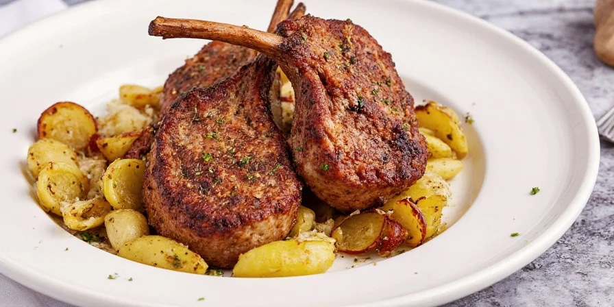 Lamb chops with spices