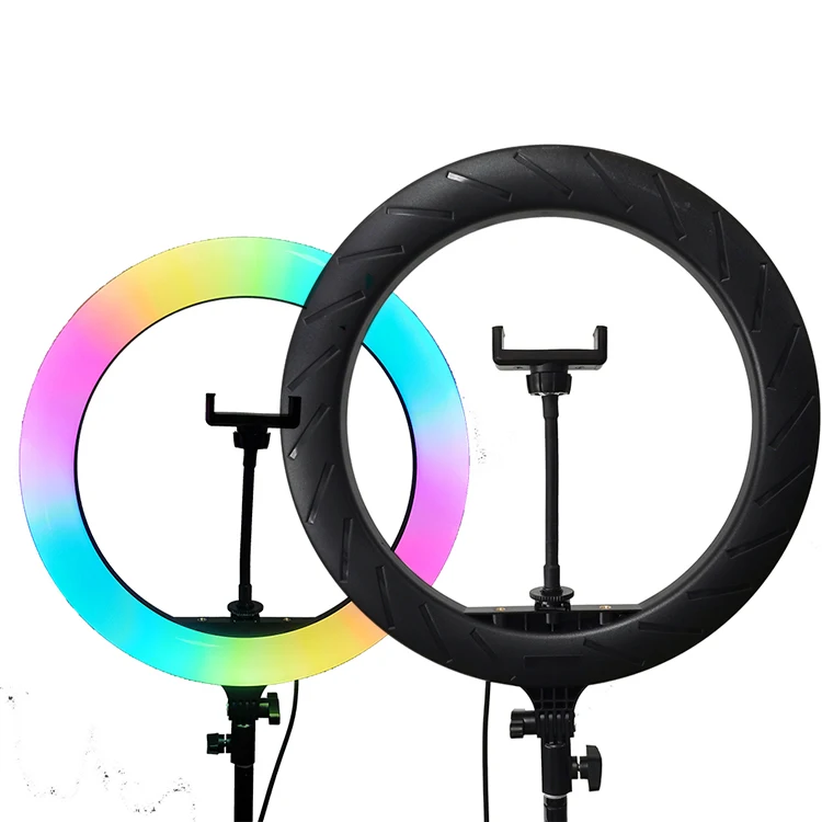 

USB powered RGB 36cm led ring light rgb strip ring light kit 14 inch lamp with phone holder and tripod stand