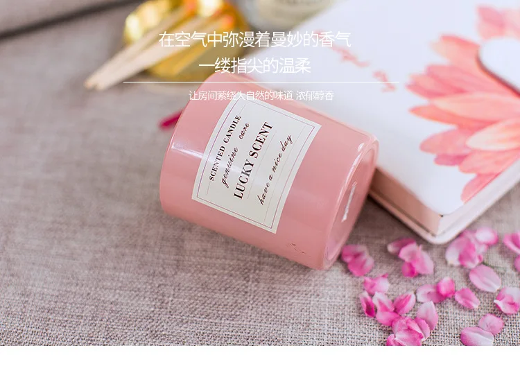 150g Natural Soy Wax Aromatherapy Glass Creamy vanilla Scented Candles Gift Set