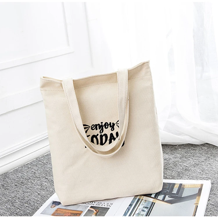 

Custom large printed logo plain summer travel cotton portable beach tote bags canvas shopping bag, White/black custom any color