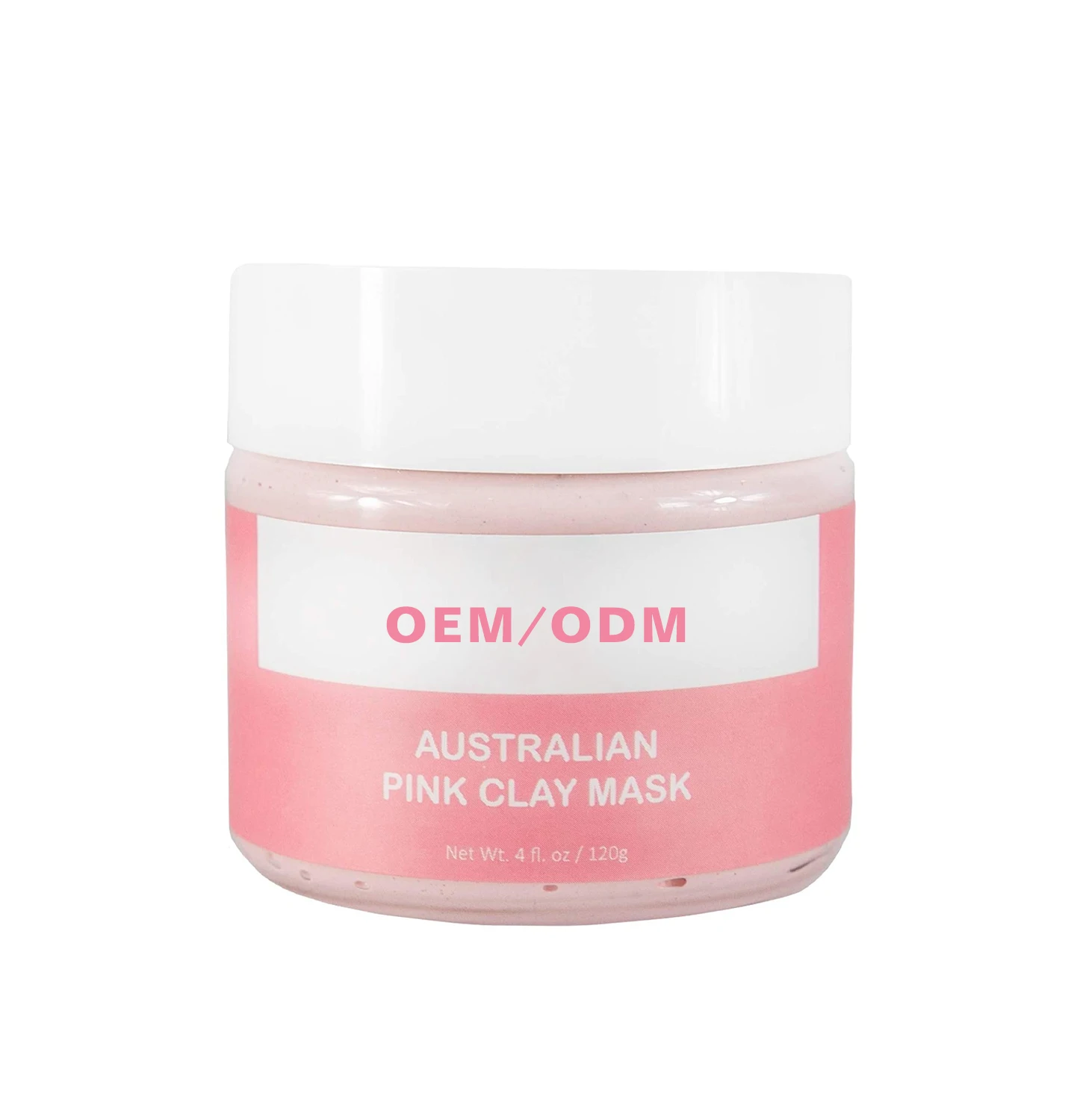 

QQLR OEM Best Seller Pink Clay Mask Custom Australian Kaolin Whitening Cleansing Facial Mask Pink Clay Face Mud Mask