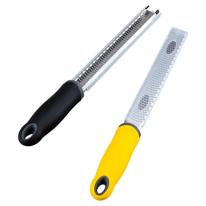 

Kitchen Zesting tool Stainless Steel Citrus Lemon Zester & Cheese Grater with Non-Slip Grip Handle, Silver