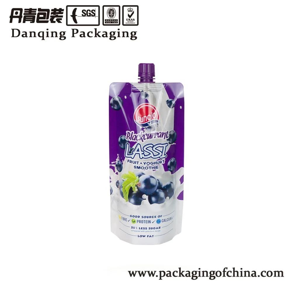 Apple yoghurt stand up pouch with spout customized printing packaging from China
