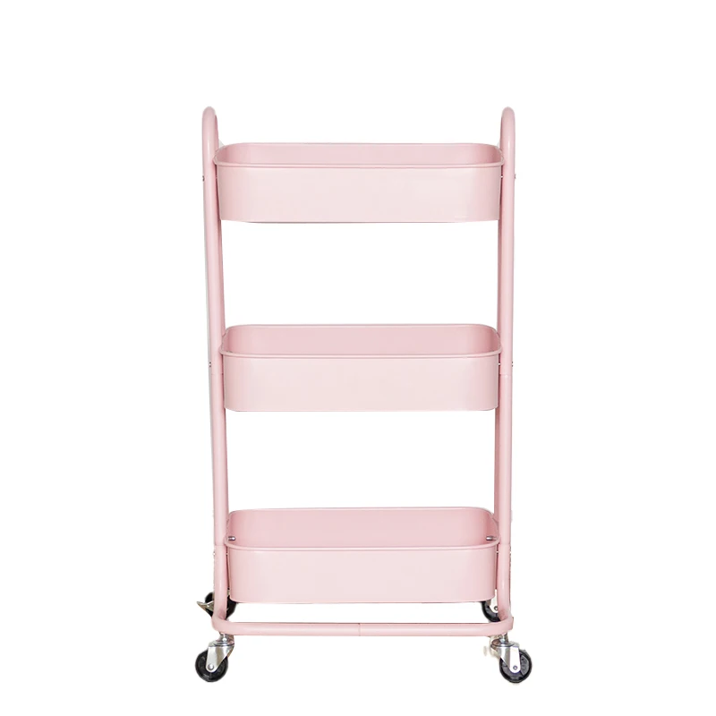 

Professional Production Movable Kitchen Rack Trolley Storage 3 Tier utility cart Storage Racks